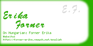 erika forner business card